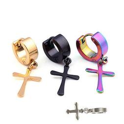 Uomo Donna Unisex A Cerchio Croce Pendente In Titanio 4 *jyi