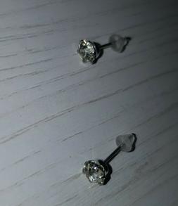 Uomo Donna Unisex Colore Argento Diamante Piccoli Eleganti +