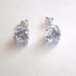 Uomo Punto Luce In Argento 925 Con Zircone Bianco Rotondo 10