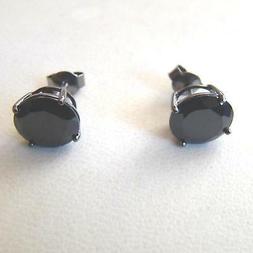 Uomo Punto Luce In Argento 925 Nero  Zircone Nero Rotondo 10