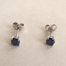 Uomo  Punto Luce In Argento 925 Con Zircone Nero Rotondo 3 M