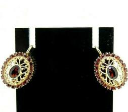 Vintage Anni '60 In Oro Massiccio 18k Margherita Con Granati