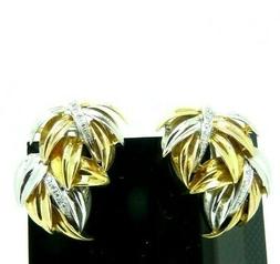 Vintage Anni '80 Oro Massiccio 18 Kt Made In Italy Diamanti 