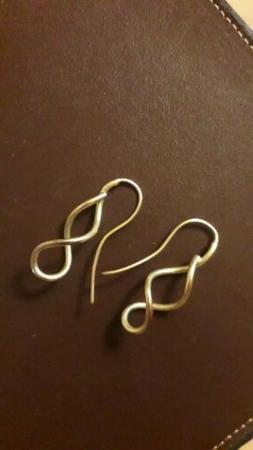 Vintage Color Oro Pendenti Swirl Grandi Anni '80