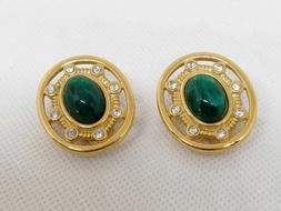 Vintage Firmati Givenchy Bigiotteria Clip Swarosky Pietra Ve