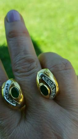 Vintage Oro 18 Kt Recarlo Smeraldi Diamanti  Earrings Emeral