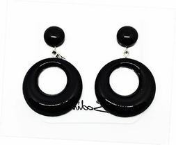 Orecchino a perno con cerchio nero art. 820244P -  Sodini