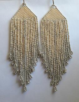 Orecchino artigianale da sposa pendente, stile tribale