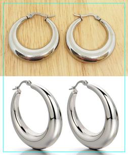 Orecchino Cerchio Acciaio  Uomo Donna  Bombato Pirata Diamet