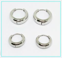 Orecchino Cerchio Uomo Donna  Argento Bombato Modello Pirata