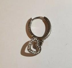 orecchino pandora con cuore e pietre in argento 925 per donn