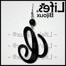 Orecchino Donna Iniziale Lettera C Plexiglass Pendente Alfab