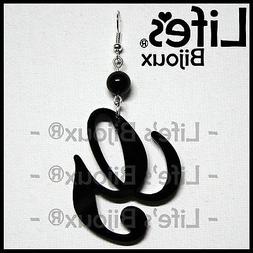 Orecchino Donna Iniziale Lettera G Plexiglass Pendente Alfab