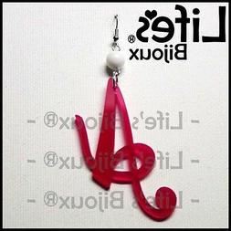 Orecchino Donna Iniziale Lettera Plexiglass Pendente Alfabet