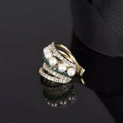 Orecchino Milano bijoux ear cuff a 5 fili con zirconi crista