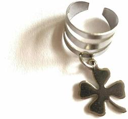 orecchino ear cuff quadrifoglio