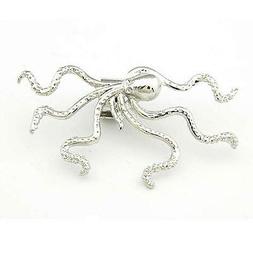 ORECCHINO POLPO ARGENTATO - CUFF CLIP WRAP EARRING OCTOPUS