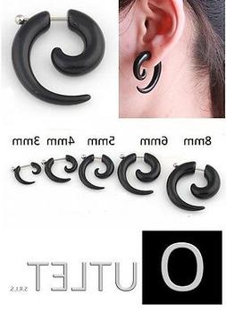 ORECCHINO UNISEX DONNA UOMO PUNK EMO ROCK COLORE NERO ACRILI