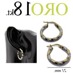 A Cerchio Anelloni Oro 18kt. Canna Bicolore Bicolor Gold 18k