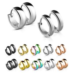 Ad Anello A Bottone In Acciaio Cerchio Donna Uomo Huggi