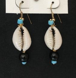 Pendenti Con Conchiglia E Perle Lunghi Cm 4. Handmade