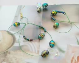 Cavetto Verde Perle Cristalli - Nuovi - Saldi -  Handmade