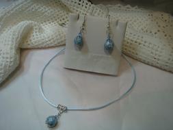 Parure Boemia CELESTI e Swarovski ZAFFIRO - collana+orecchin