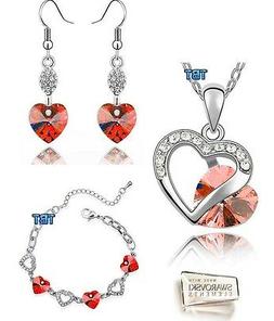 parure Cuore Hearts COLLANA ,orecchini ,bracciale Elements S