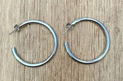 Pendenti Donna Cerchi Argentati Medi Nuovo Bigiotteria Acces