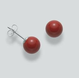 Miluna In Argento Con Corallo Rosso Mm 9 -10% Sconto