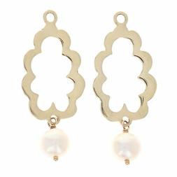 PANDORA Perle Dentellata Orecchino Ciondoli 14k Oro Comporre