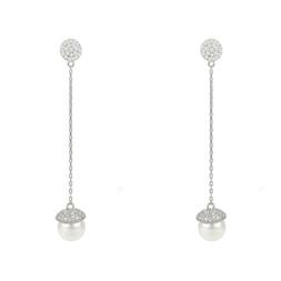 Gemma Cz 925 Argento Sterling Sposa Matrimonio Lunga