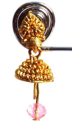 PICCOLI Dorato Ossidare L'orecchino Jhumka Pierangelo Matrim