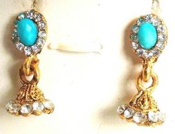 Piccoli Dorato Ossidato Orecchino Jhumka Pierangelo Tribale 