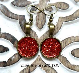 Con Glitter Rosso, Fatti A Mano, Color Bronzo
