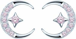 Luna E Stella In Argento 925 Con Zirconi Rosa