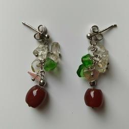 Pendenti In Resina Colorati, Gancetti In Argento 925