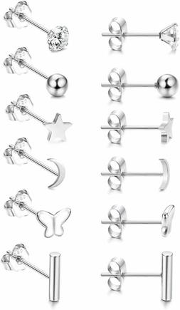 Set Argento 925 Lune Stelle Per Donna...