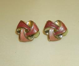 Smaltati Rosa Vintage Originale Anni 60/70 - Chiusura A Clip
