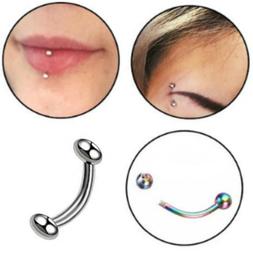 Piercing curvo in acciaio chirurgico da orecchio sopraccigli