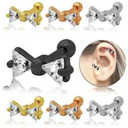 Piercing Orecchino Helix Fiocco Trago Cartilage Barbell Cris