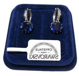 Donna Pl. Oro Bianco 18k Con Cristalli Swarovski Blu