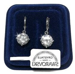 Donna Pl. Oro Bianco 18k Con Cristalli Swarovski Argen 10mm