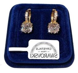 Donna Pl. Oro Giallo 18k Con Cristalli Swarovski S03 Bianco