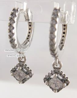 Quadrato Sparkle Autentico PANDORA Pendenti Orecchino Cerchi