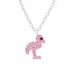 Ragazze Bambini 925 Argento Sterling Rosa Cristallo Swarovsk