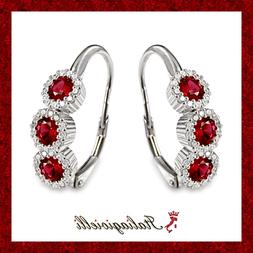 Trilogy Rubino Gioielli Donna Argento 925 Rodiato Oro Bianco