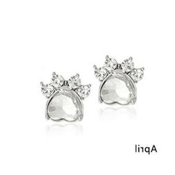 Zampa Di Cane Silberfarbiges Metallo Zirconi Bianchi Mesi Ap