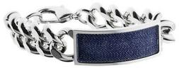 SALDI Bracciale STROILI ORO Uomo Bling Denim ottone rodiato,