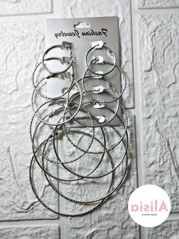 Da Donna Cerchi Varie Dimensioni E Modelli Color Argento